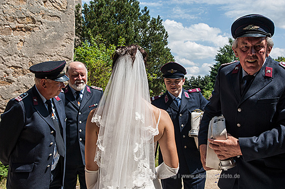 Foto Hochzeit Braut Feuerwehr